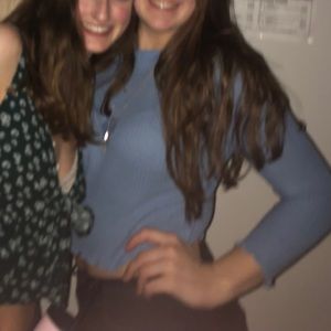 Blue Long sleeve top